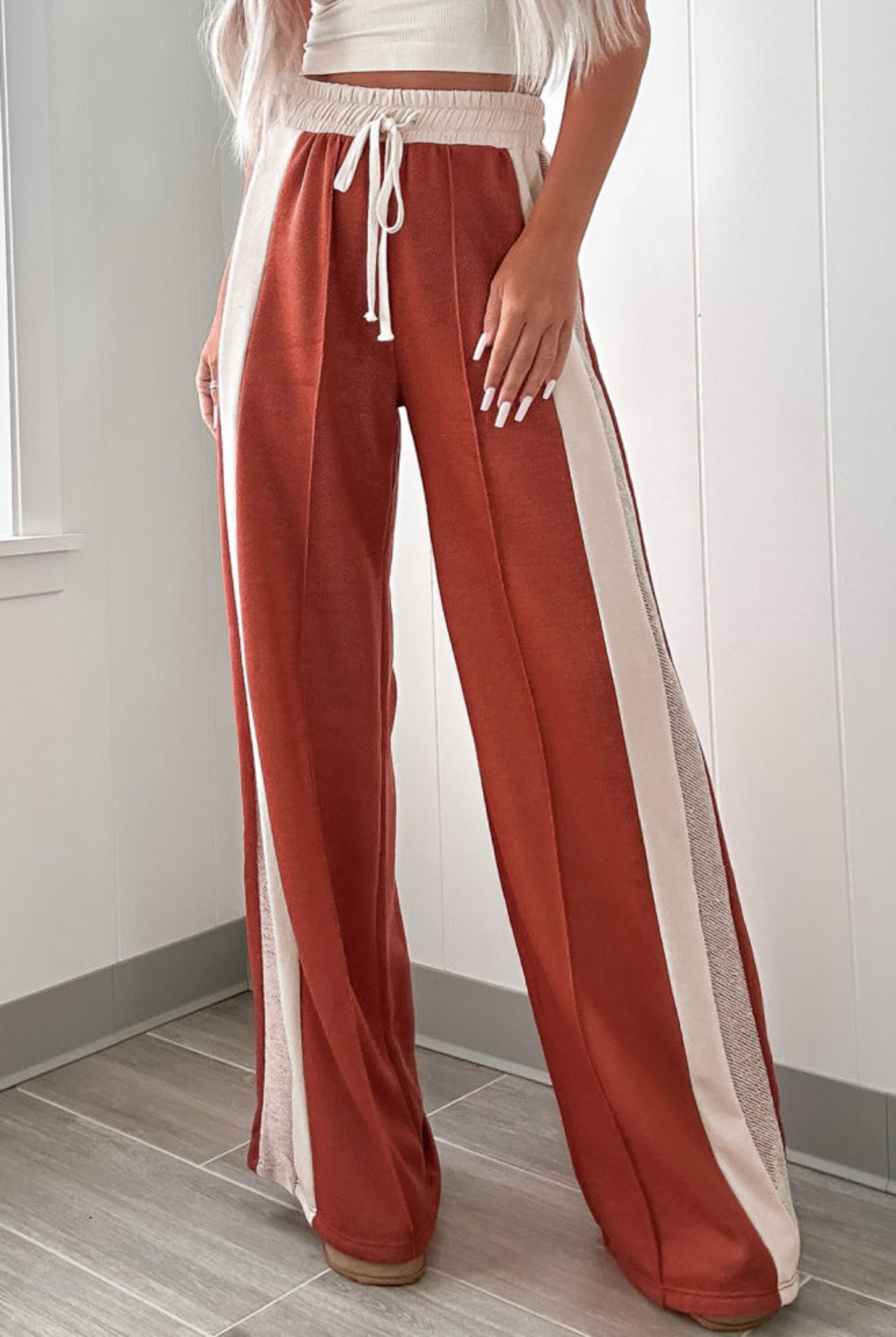 Women’s Color Block Wide Leg Pants